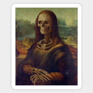 Mona Lisa skeleton Sticker